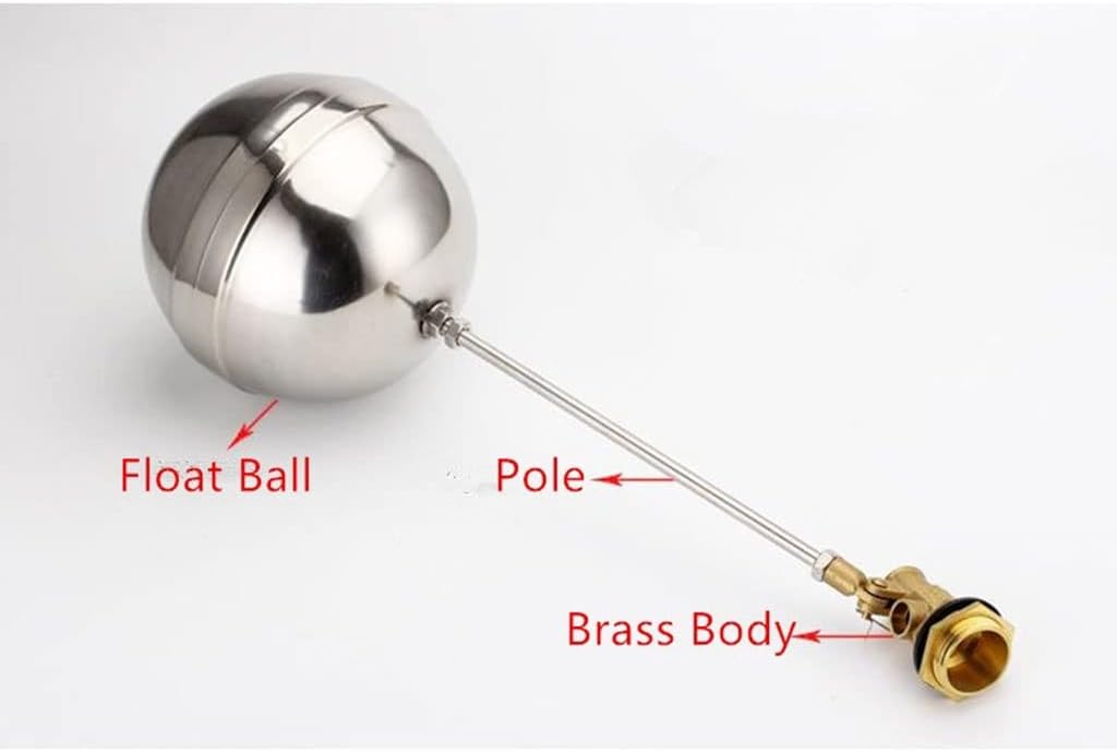 1pc Adjustable Brass Float Valve for Water Tanks, Boilers, and Irrigation - 1/2", 3/4", 1" Compatible Float Ball Valve(1Inch)