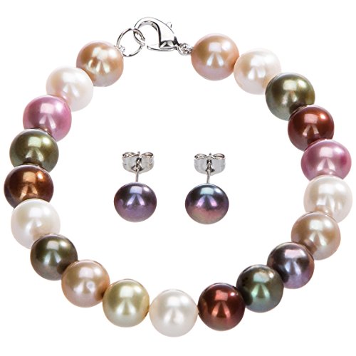 Preisvergleich Produktbild Berydale Armband und Ohrringset, ca. 19 cm Armbandlänge, Mehrfarbig