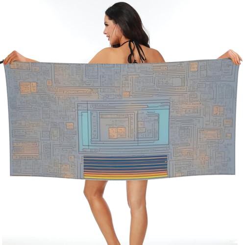 Serviette voyage légère code programmation pour randonnée natation sport - 8