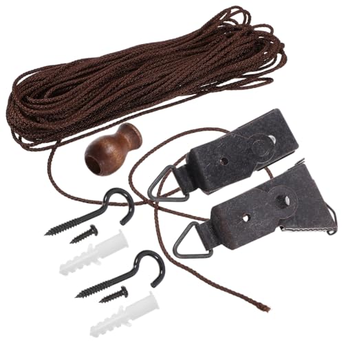 DOITOOL 1 set di accessori per tende in bambù montaggio per tende a rullo kit hardware per tende corda di ricambio per tapparelle cavo condensatore per tende tende romane corda cieca in plastica