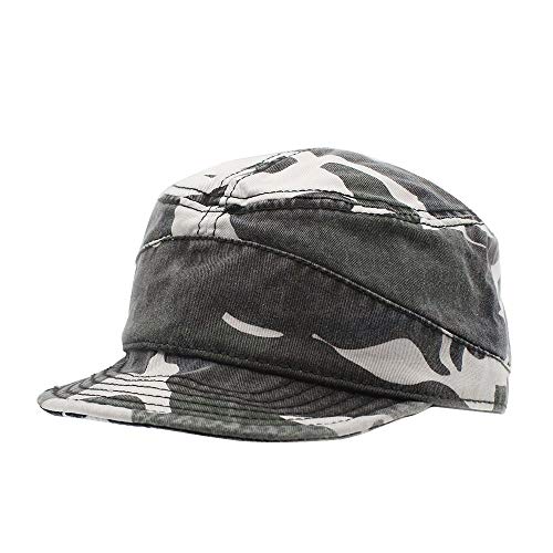 Image of The Vintage Year Washed Cotton Distressed Cadet Hat - Tactical Military Baseball Cap for Men & Women, Outdoor Casual Wear
