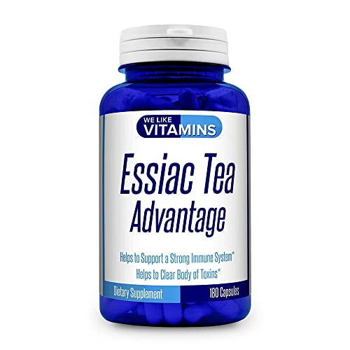Essiac Tea Advantage 180 Capsules 900Mg Eissac Herbal Supplement And Immune Booster With Essiac Capsules #TOP13