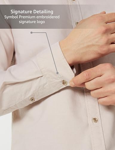 Image of Symbol Premium Men Stylish Solid All Day Fresh Buttondown Casual Shirt - Regular Fit | Plain | Full Sleeve | Cotton Semi Formal Wear (Available in Plus Size & Combo Pack)