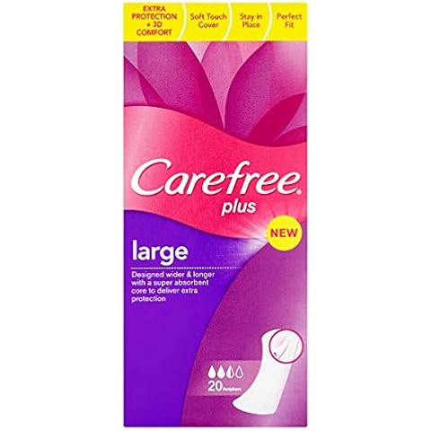 Carefree Plus Large 20 Pantyliners, 1 Count Cover