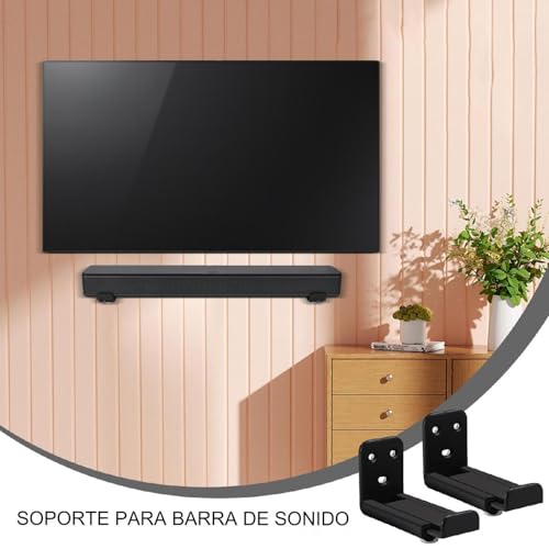 Soporte para barra de sonido con estante de pared ajustable de 8.9-13.7 cm 2