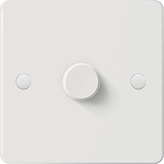 Candeo Dimmer Switch for LED lights. Used for dimmable LED/Incandescent/halogen bulbs. Rotary knob, 1-gang / 2-way dimmer-switch. Silent and flicker free dimming. No neutral required