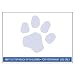 6 rolls Veterinary Prescription Labels with Blue Paw Print & Warning - 400 per roll - Compatible with 30258
