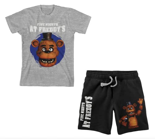Bioworld Five Nights At Freddys Freddy Fazbear Boys Short Sleeve Shirt & Lounge Shorts Combo Set-XL
