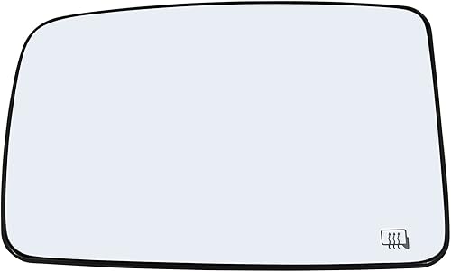 Montaje de cristal del espejo lateral del conductor con placa trasera de plástico calentada compatible con Ford Expedition, Lincoln Navigator