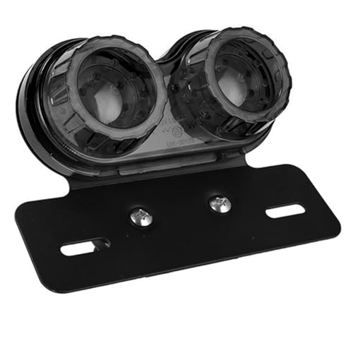 Luz de freno LED para moto de 12V alta luminosidad con portamatrículas metálico