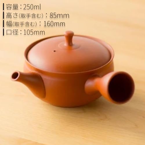 すすむ屋茶店 すすむ屋茶店オリジナル【すすむ屋茶具】 常滑ろくろ急須101 (朱) の商品画像 1