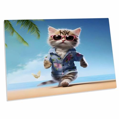 3dRose Cool Kitten en escritorio 58x40 cm