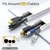 Delamu Ocultador de Cables, 157 pulg Cubiertas para Cables en Pared, Cubiertas de Cable Premium para Cables, Ocultadores de Cable para TV, Kit de Canaleta para Cables, W0.95 H0.55in, Blanco 4