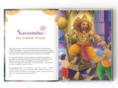 Image of Dashavatar Stories: 10 Illustrated Stories of Lord Vishnu's Avatars for Children I Hindu Mythology | Indian Gods and Goddesses | Bedtime Storybook | Indian Folklore & Legends I Ages 5+ I Select Learning