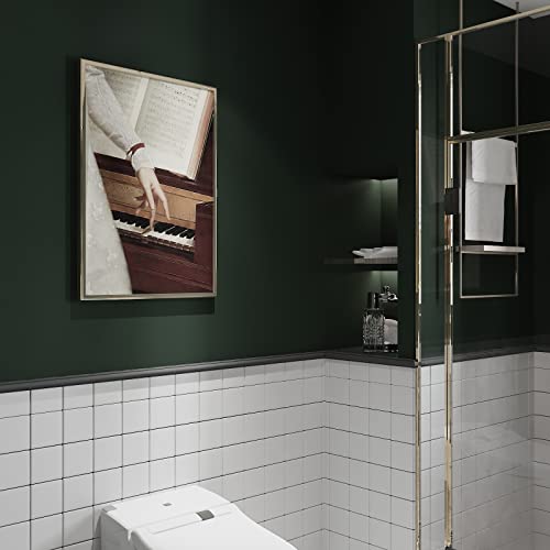 Papier peint vert foncé pour chambre à coucher et rénovation d'armoire