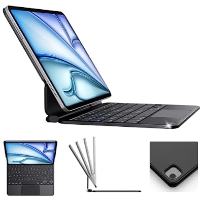 BOBOLEE Slim Aluminum Keyboard Case for iPad Air 11/ Pro 11 Inch, Air 5/4th
