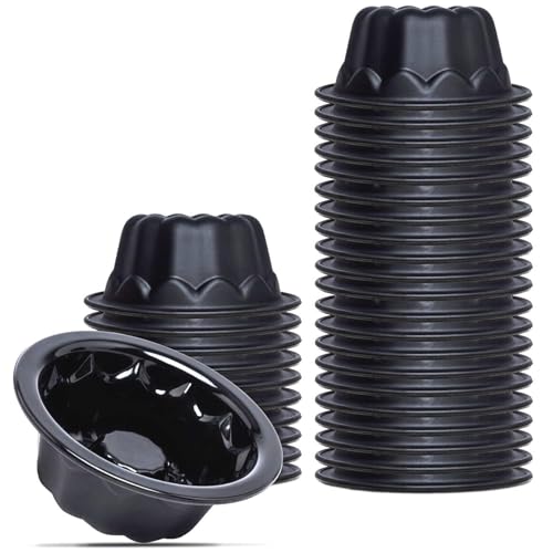 Findful 25-Pack Mini Cake Pans for Baking - 4 Inch Cake Pan Silicone Moldes para Gelatinas - Reusable Mini Bundt Cake Pans for Pumpkin Cake, Jelly, Brownies Ease of cleaning