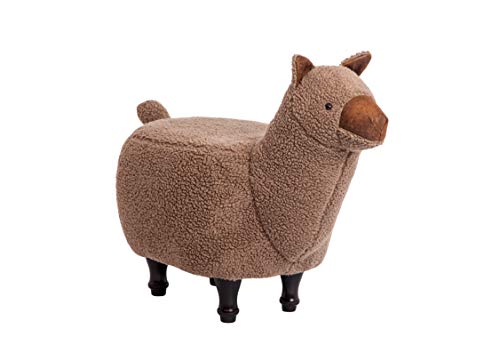 THC Living - Tierhocker - Stoff Holzbeine - Deko Hocker - Kinderhocker - Wilde Tiere Kinder Hocker - Wild Animals (Alpaka I) Cover