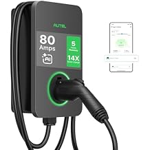 Autel MaxiCharger Level 2 Electric Vehicle EV Charger, up to 80 Amp Fast Charging EV Charger Level 2, Integrated Cloud with AI, Indoor/Outdoor Charging Stations J1772, Hardwired