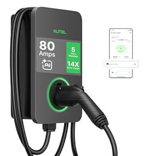 Autel MaxiCharger Level 2 Electric Vehicle (EV) Charger, up to 80 Amp Fast Charging EV Charger Level 2, Integrated Cloud with AI, Indoor/Outdoor Charging Stations J1772, Hardwired