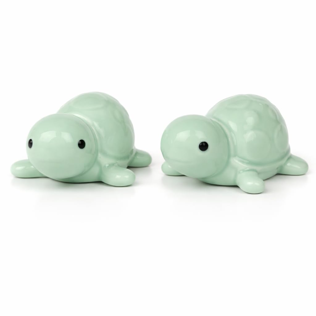 Couvercle de boulon de toilette tortue céramique verte design