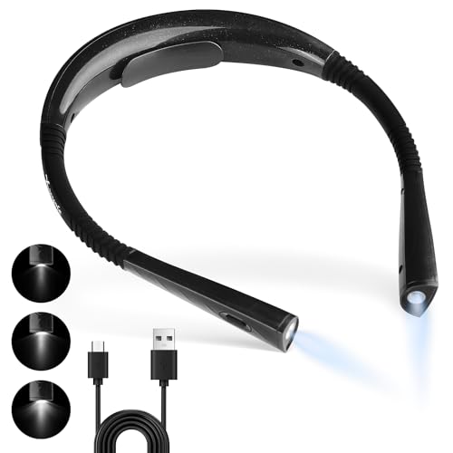 Luz de libro Xiyole para leer en la cama, lámpara de cuello cómoda con brazos flexibles de 360°