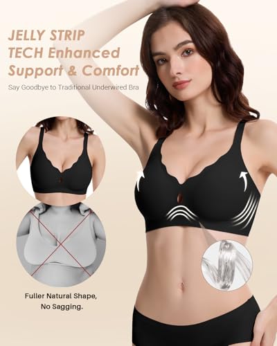 Image of Racerback Bras for Women Criss Cross Padded Bralette Pull On Comfortable Wireless Seamless Tshirt Bra
