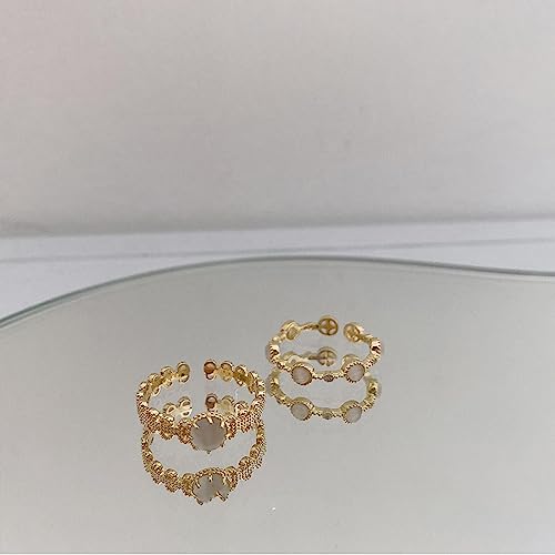 OdDdot Nouvelle Bague Simple en Dentelle pour Femme à la Mode fête de Mariage Bijoux Luxe Bague exquise tempérament Design Bague – vue 5