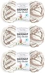 Bernat Fil de couverture bébé Petits châteaux de sable - 3 Boîte de 100 g/3.5 oz - Polyester - 6 Super en vrac - 72 Jarrets - Tricot/Crochet