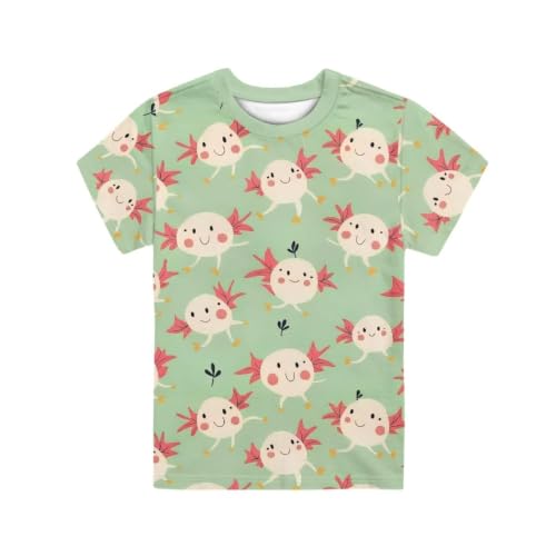 Image of Novelty 3D Graphic T Shirts for Kids Crew Neck Funny Animal Print Short Sleeve Girls Tshirts 3-16 Years