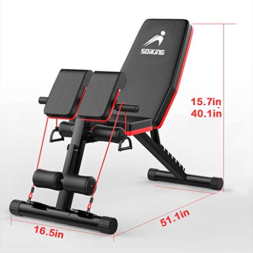 Weight Bench, Adjustable Strength Training Bench for Full Body Workout Incline Decline Exercise Workout Bench for Home Gym- 2021 Version