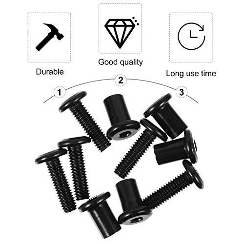 Kit de 5 conjuntos de parafusos para encadernação Tehaux para álbuns de fotos e reparo de couro