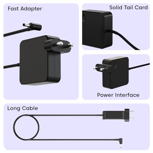 Image of 65W Laptop Charger for Len IdeaPad 1 3 5, Flex 4 5 6 1470 1480, IdeaPad 110 110s 310 320 330 330s 520 530s 710s L340 S145 S340 S540 Adapter; Yoga 720 710 510, Chromebook N22 N23 N42 Power Supply