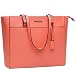Produktbild Laptop-Tasche, 39,6 cm (15,6 Zoll) langer Schultergurt, Laptop-Tasche für Damen, mehrere Taschen, große Arbeitstasche mit dickem Schaumstoffpolster 14inch living coral