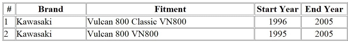 MOTOMASTER Cavo di comando per moto Cavi freno posteriori compatibile con Kawasaki Vulcan 800 VN 800/ Vulcan 800 Classic VN 800 54005-1182