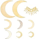 Design Meaning: The crescent shape is full of special meanings of hope and a brilliant future,bright and full of vitality,especially unique and fashionable. High-quality materials: The Moon jewelry connector is made of brass,which is durable,not pron...