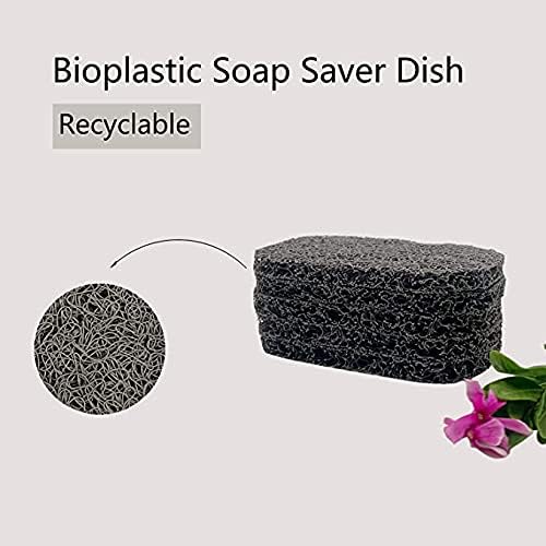 Quanzhou Chenchenchen E-Commerce Co.,Ltd 10pcs Soap Dish, Soap Holder Soap Pad，Self Draining Pads for Soap Dish，Soap Saver Dish for Kitchen Bathroom Travel - White/Grey