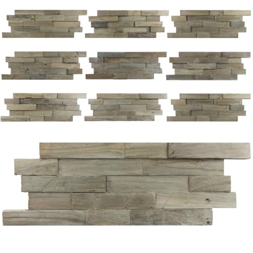 Wandpaneele aus hochwertigem Teakholz Gun Smoked (recycelt) 1m², Wandverkleidung Holz Smoked, Holzpaneele Wand, Holzwandpaneele, Holzwand, Holzverkleidung Wand, Wandverkleidung innen, Holzverblender