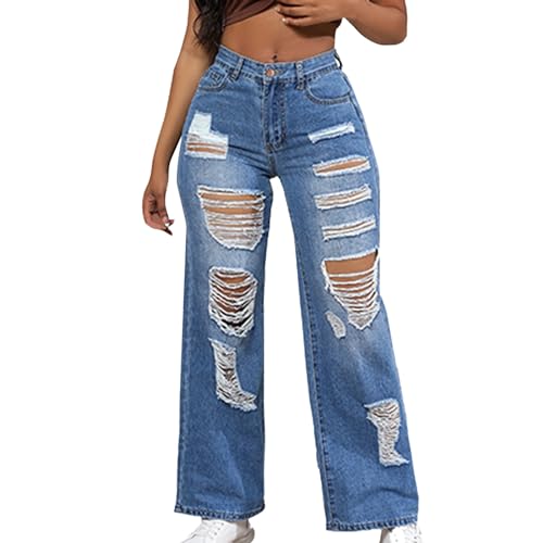 Jean femme taille haute extensible avec pantalon stretch confortable et souple