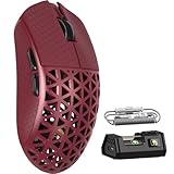 MAMBASNAKE M5Ultra ゲーミングマウス 8K カーボンファイバーマウス 無線 有線 ワイヤレス 軽量 PAW3950MAXセンサー Nordic52840コントローラー 8000Hzポーリングレート 最大42000DPI 3モード Bluetooth 42g超軽量 FPS MOBA コイルケーブル付き グリップテープ付き【公式直営店】【技適認証済み】（炎）