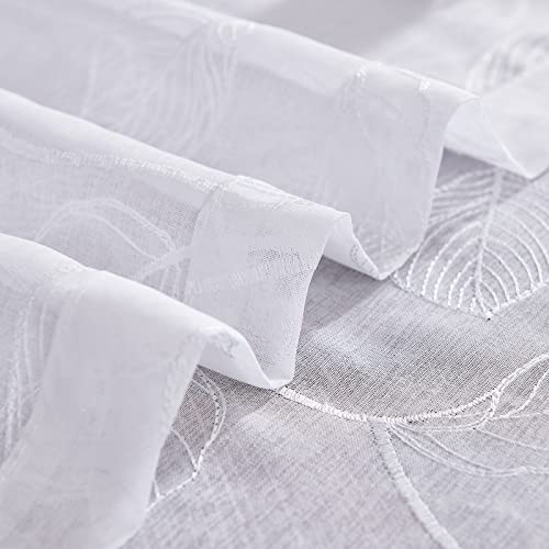 Cenefa transparente bordada de 18 pulgadas, ideal para iluminar y decorar cocinas y baños 6