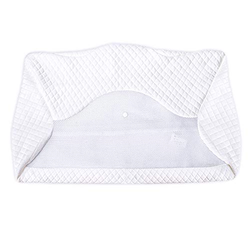 HOMCA Housse de coussin de rechange lavable en mousse à mémoire de forme Blanc Cover