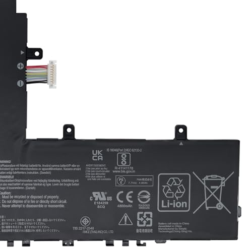 Image of C21N1807 Battery 38Wh 4940mAh Replacement for Asus ChromeBook C223NA C223NA-DH02 C223NA-GJ0025 VivoBook E12 E203NA-FD020TS E203NA-FD048T Series C21PICH 0B200-03040000 2ICP4 /59 /134 7.7V