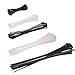 Produktbild Kabelbinder Schwarz,Lang Klett Wiederverschließbar,Praktisches Cable Set,500 Stück,Zip Ties klett kabelbinder Weiß,100/150/200/250/300 mm