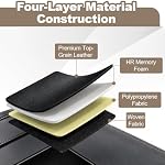 2 Pack PU Leather Backseat Car Organizer with Foldable Tray - Image 6