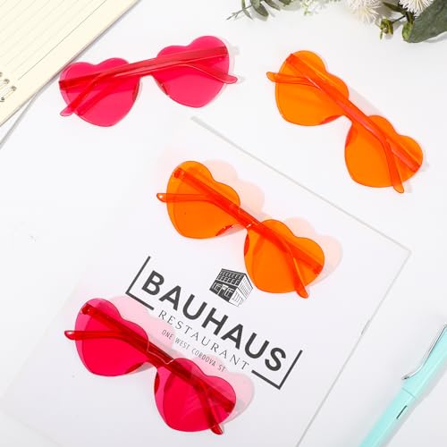 12 Pcs Pink Orange Party Sunglasses Bulk Bachelorette Sunglasses Plastic Orange Pink Summer Decorations for Women4