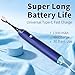 InovoCare Sonic Electric Toothbrush for Adults, 5 Modes (Whitening/Clean/Sensitive/Polish/Massage), IPX7 Waterproof, 30-Day Battery Life, Includes 6 Brush Heads (Blue)