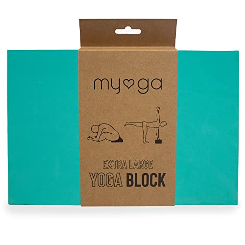 Myga Extra Large Yoga Block - High Density EVA Foam Yoga Brick - Lightweight, Odour Resistant, Moisture Proof, Fitness, Exercise, Pilates, Yoga, Block - Turquoise Myga Extra Large Yoga Block - High Density EVA Foam Yoga Brick - Lightweight, Odour Resistant, Moisture Proof, Fitness, Exercise, Pilates, Yoga, Block - Turquoise