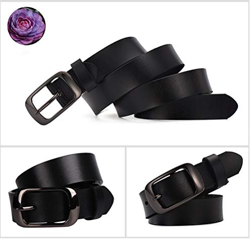 Cinto de couro feminino TENDYCOCO com fivela de pino de cor sólida para acessórios de vestidos e jea