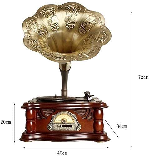 Platine Tourne-Disque rétro Tout en Un phonographe Vintage Gramophone nostalgique pour avec klaxon en cuivre, Haut… - Les Beatles, Paul McCartney, John Lennon, RIngo Starr, George Harrison Platine Tourne-Disque rétro Tout en Un phonographe Vintage Gramophone nostalgique pour avec klaxon en cuivre, Haut… – Image 3